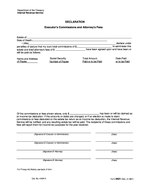 irs form 4421
