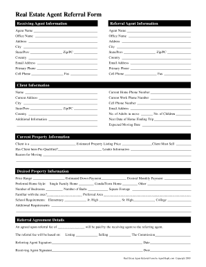 agent referral form