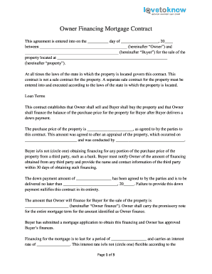 owner financing contract