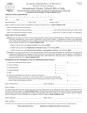 Bill Of Sale Form Alabama Baldwin County Bill Of Sale | pdfFiller