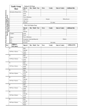 family sheet