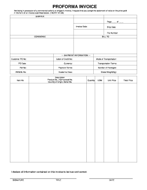 proforma invoice fedex