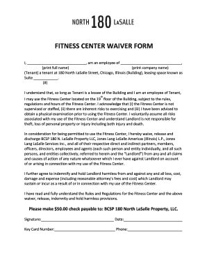 Online Fitness Waiver Form - Page 2 | pdfFiller