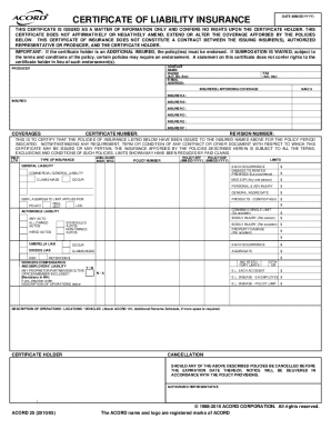 blank acord forms